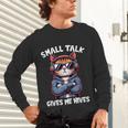 Anti Social Anxiety Mindfulness No Small Talk Introvert Cat Men Women Unisex Long Sleeve T-Shirt