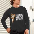 Avoiding People Secretly Cat Introvert Humor Unisex Long Sleeve T-Shirt