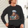 Bigfoot Reading a Cookbook Unisex Long Sleeve T-Shirt Bigfoot Reading a Cookbook Unisex Long Sleeve T-Shirt