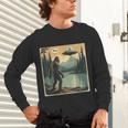 Bigfoot Sasquatch Alien Spaceship UFO Introvert Bruh Unisex Long Sleeve T-Shirt Bigfoot Sasquatch Alien Spaceship UFO Introvert Bruh Unisex Long Sleeve T-Shirt