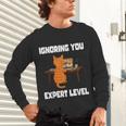 Cat Ignoring You Expert Level Orange Tabby Introvert Unisex Long Sleeve T-Shirt Cat Ignoring You Expert Level Orange Tabby Introvert Unisex Long Sleeve T-Shirt