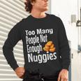 Chicken Nugget Saying Introvert Nuggie Foodie Food Unisex Long Sleeve T-Shirt