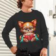 Chihuahua Reading a Book Dog Unisex Long Sleeve T-Shirt Chihuahua Reading a Book Dog Unisex Long Sleeve T-Shirt