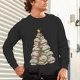 Christmas Book Tree Teacher Book Lover Xmas Librarian Unisex Long Sleeve T-Shirt