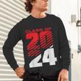 Class Of 2024 High School Senior Graduation Red Sports Style Unisex Long Sleeve T-Shirt