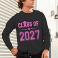 Class Of 2027 Pink Girls Shirt Graduation Unisex Long Sleeve T-Shirt