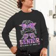Class Of 2027 Senior Coquette Bow Messy Hair 26 Graduation Unisex Long Sleeve T-Shirt