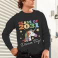Class Of 2031 Magical Unicorn Graduation Cap Unisex Long Sleeve T-Shirt