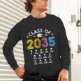 Class Of 2035 Grow With Me Checklist Graduation Unisex Long Sleeve T-Shirt