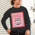 Cool Fun Cute Party Introvert Cat Character Unisex Long Sleeve T-Shirt Cool Fun Cute Party Introvert Cat Character Unisex Long Sleeve T-Shirt