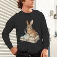 Cute Bunny Reading Book Glasses Bookworm Unisex Long Sleeve T-Shirt Cute Bunny Reading Book Glasses Bookworm Unisex Long Sleeve T-Shirt