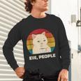 Ew People Introvert Cat Lover Crazy Colorful Cat Lady Unisex Long Sleeve T-Shirt