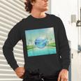 Frutiger Aero Y2k Aesthetic Palm Trees Cyber Beach World Unisex Long Sleeve T-Shirt