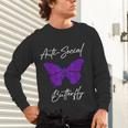 Introvert Antisocial Butterfly For Women Men Unisex Long Sleeve T-Shirt Introvert Antisocial Butterfly For Women Men Unisex Long Sleeve T-Shirt