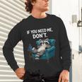 Lazy Raccoon Sarcastic Introvert Humor Japanese Animal Unisex Long Sleeve T-Shirt