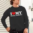 I Love My Social Anxiety Heart Humor Introvert Statement Unisex Long Sleeve T-Shirt I Love My Social Anxiety Heart Humor Introvert Statement Unisex Long Sleeve T-Shirt