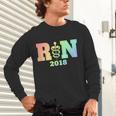 Nurse Graduation Shirt RN Est 2018 Rainbow Tshirt Unisex Long Sleeve T-Shirt