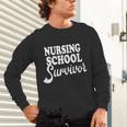 Nursing School Survivor Nurse Graduation Medical T-Shirt Unisex Long Sleeve T-Shirt