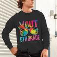 Peace Out 5th Grade Tie Dye Graduation Last Day Of School Unisex Long Sleeve T-Shirt