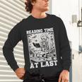 Reading Time At Last Book Lover Introvert Skeleton Reading Unisex Long Sleeve T-Shirt Reading Time At Last Book Lover Introvert Skeleton Reading Unisex Long Sleeve T-Shirt