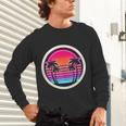 Retro 80s Synthwave Sunset & Palm Trees Retro Nostalgia 80s Unisex Long Sleeve T-Shirt