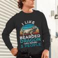 Retro Bearded Dragon Introvert For Lizard Lovers Unisex Long Sleeve T-Shirt