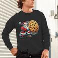 Santa Holding Cookie Xmas Baker Introvert Christmas Unisex Long Sleeve T-Shirt