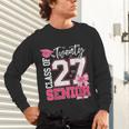 Senior 2027 Class Of 2027 Pink Coquette Bow Graduation Girl Unisex Long Sleeve T-Shirt