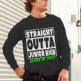Straight Outta Junior High School Class Of 2022 Graduation Unisex Long Sleeve T-Shirt