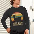 Test Day No Probllama Silhouette Teacher Student Graduation Unisex Long Sleeve T-Shirt
