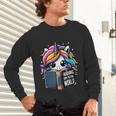 Unicorn Reading Book Reader Introvert Book Lover Humor Unisex Long Sleeve T-Shirt