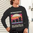 Unique Art For Introverted Cat Fans -Adults Cat Humorous Introvert Small Unisex Long Sleeve T-Shirt Unique Art For Introverted Cat Fans -Adults Cat Humorous Introvert Small Unisex Long Sleeve T-Shirt