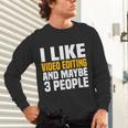 Video Editor Introvert Editing Production Filmmaking Job Unisex Long Sleeve T-Shirt Video Editor Introvert Editing Production Filmmaking Job Unisex Long Sleeve T-Shirt