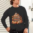 Vintage Autumn Books Pumpkin Coffee Book Lover Reading Unisex Long Sleeve T-Shirt