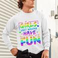 80's Girls Just Wanna Have Fun Nostalgia 1980s Style Premium Tri-Blend Unisex Long Sleeve T-Shirt