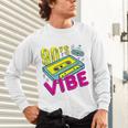 90's Vibe Retro Style Cassette Tape Nostalgia 1990s Party Premium Tri-Blend Unisex Long Sleeve T-Shirt