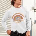 Born To Read Books Forced To Emails Vintage Retro Rainbow Unisex Long Sleeve T-Shirt