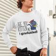 Cute Graduation Cat Masters High School T-Shirt For Men Women Kids Unisex Long Sleeve T-Shirt
