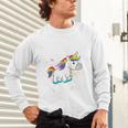 Ew People Unicorn Lover Introvert Rainbow Unicorn Raglan Baseball Tee Unisex Long Sleeve T-Shirt
