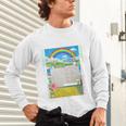 Frutiger Aero Aesthetic Rainbow Glitch Art Unisex Long Sleeve T-Shirt