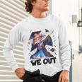 We Out Graduate Dabbing Anime Girl Grad Graduation Unisex Long Sleeve T-Shirt