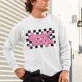 Groovy Senior Class Of 2026 Coquette Pink Bow Graduation Unisex Long Sleeve T-Shirt