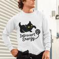 Introvert Energy Cat Love Cat Meme Unisex Long Sleeve T-Shirt