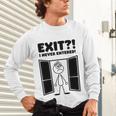 Irony Sarcasm Introvert Dry Humor Cartoon Comic Geek Nerd Unisex Long Sleeve T-Shirt Irony Sarcasm Introvert Dry Humor Cartoon Comic Geek Nerd Unisex Long Sleeve T-Shirt