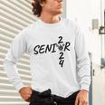 Lacrosse Senior 2024 Sticks And Ball Graduation Unisex Long Sleeve T-Shirt