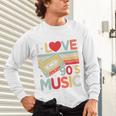 I Love 90's Music Retro Style Nostalgia Cassette 1990s Party Premium Tri-Blend Unisex Long Sleeve T-Shirt