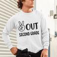 Peace Out Second Grade Last Day Of School Graduation Kids Unisex Long Sleeve T-Shirt