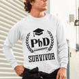 PHD Survivor T-Shirt Graduation Student Teacher For Men Women Kids Unisex Long Sleeve T-Shirt