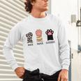 Rock Paper Scissors Hand Game Cute Paw Cat Introvert Unisex Long Sleeve T-Shirt
