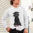 Russian Terrier Dog Graduation Cap Graduate Owner Grad Unisex Long Sleeve T-Shirt